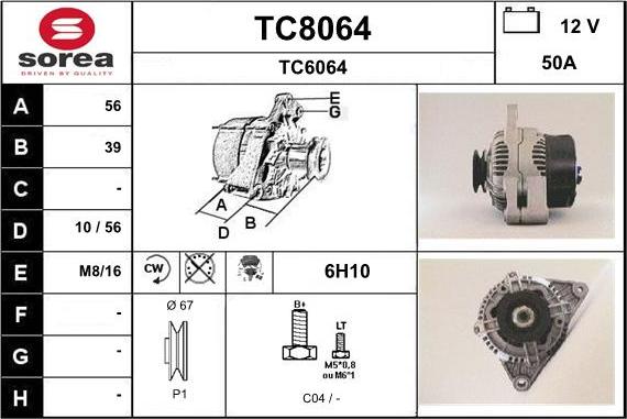 SNRA TC8064 - Ģenerators adetalas.lv