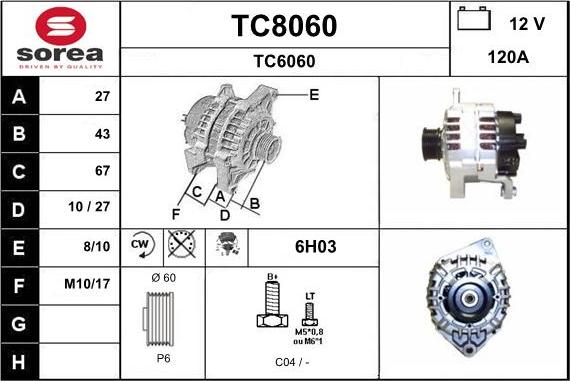 SNRA TC8060 - Ģenerators adetalas.lv