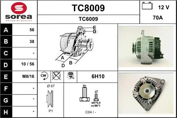 SNRA TC8009 - Ģenerators adetalas.lv