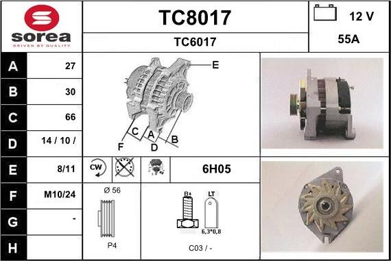 SNRA TC8017 - Ģenerators adetalas.lv