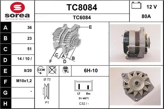 SNRA TC8084 - Ģenerators adetalas.lv