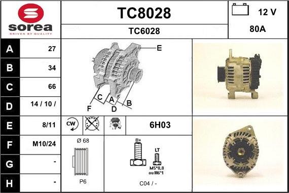 SNRA TC8028 - Ģenerators adetalas.lv