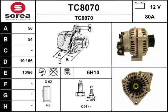 SNRA TC8070 - Ģenerators adetalas.lv