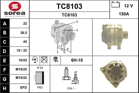 SNRA TC8103 - Ģenerators adetalas.lv