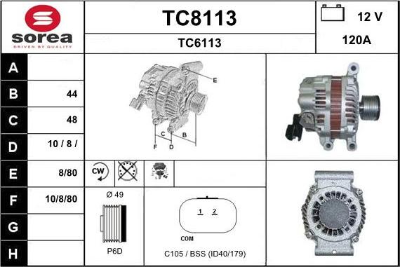 SNRA TC8113 - Ģenerators adetalas.lv