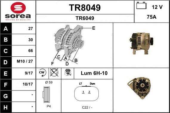 SNRA TR8049 - Ģenerators adetalas.lv