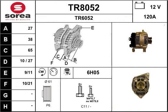 SNRA TR8052 - Ģenerators adetalas.lv