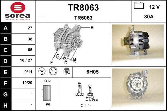 SNRA TR8063 - Ģenerators adetalas.lv