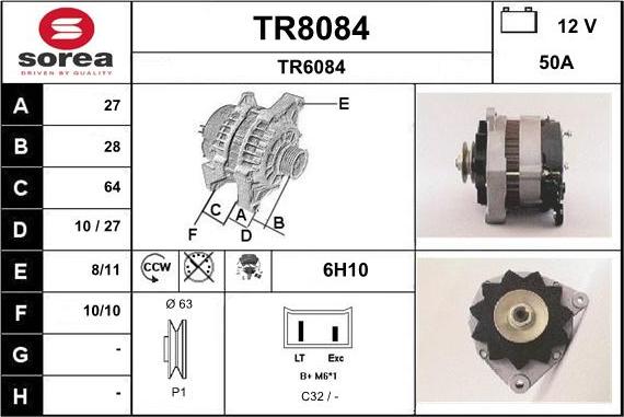 SNRA TR8084 - Ģenerators adetalas.lv