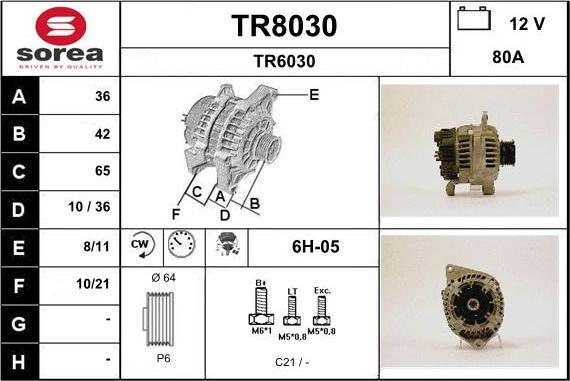 SNRA TR8030 - Ģenerators adetalas.lv