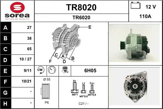 SNRA TR8020 - Ģenerators adetalas.lv