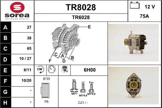 SNRA TR8028 - Ģenerators adetalas.lv