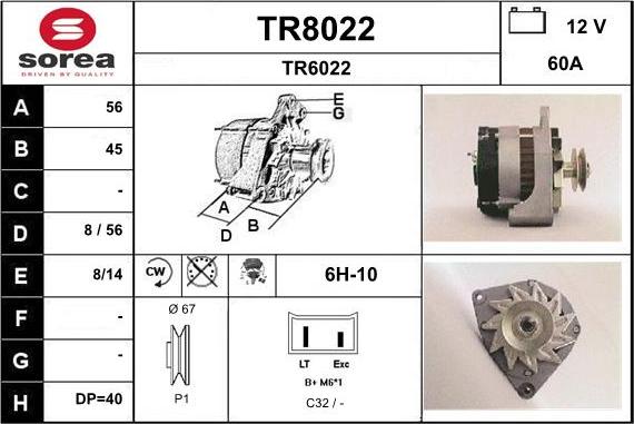 SNRA TR8022 - Ģenerators adetalas.lv