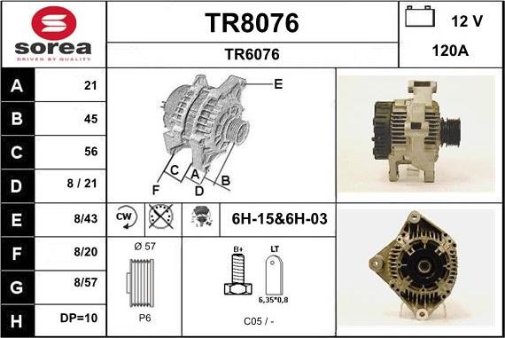 SNRA TR8076 - Ģenerators adetalas.lv