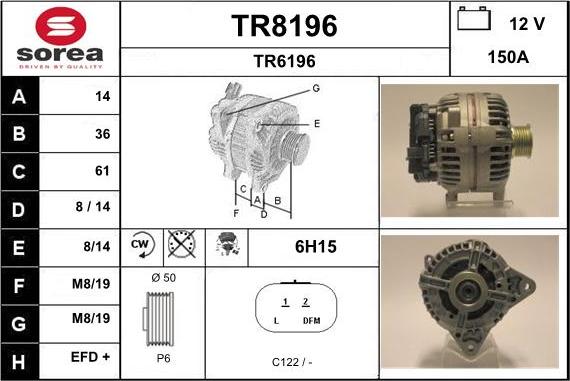 SNRA TR8196 - Ģenerators adetalas.lv