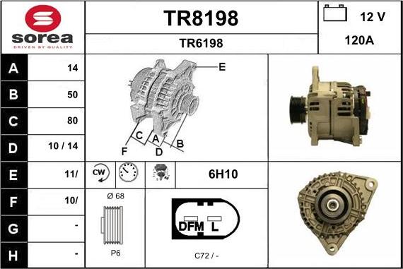 SNRA TR8198 - Ģenerators adetalas.lv