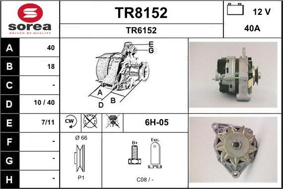 SNRA TR8152 - Ģenerators adetalas.lv