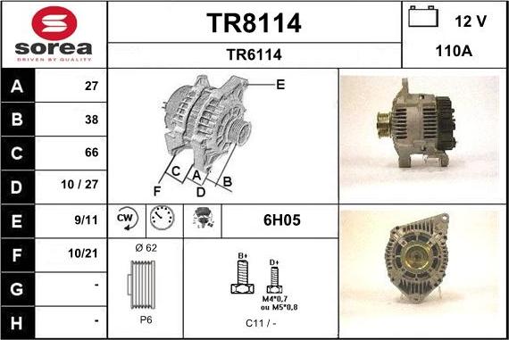 SNRA TR8114 - Ģenerators adetalas.lv