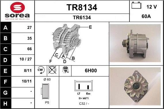 SNRA TR8134 - Ģenerators adetalas.lv