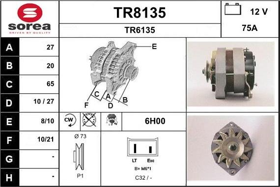 SNRA TR8135 - Ģenerators adetalas.lv