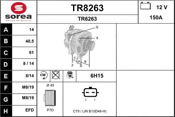 SNRA TR8263 - Ģenerators adetalas.lv