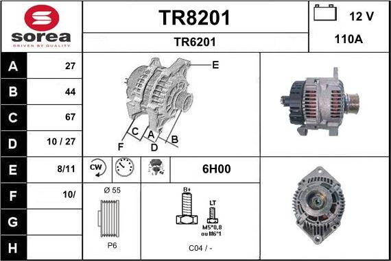 SNRA TR8201 - Ģenerators adetalas.lv