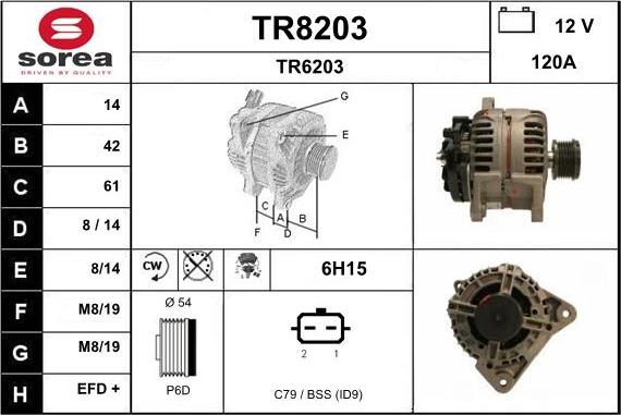 SNRA TR8203 - Ģenerators adetalas.lv