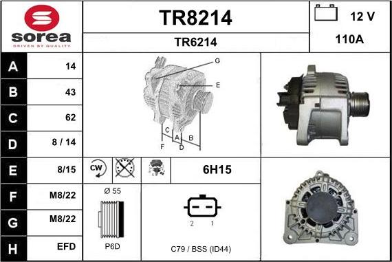 SNRA TR8214 - Ģenerators adetalas.lv