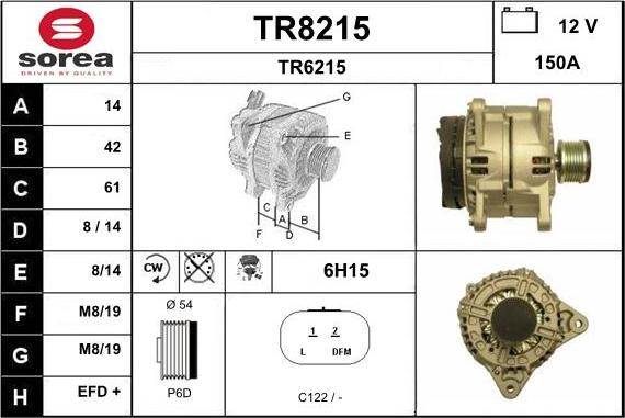 SNRA TR8215 - Ģenerators adetalas.lv