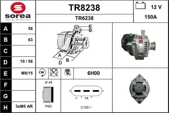 SNRA TR8238 - Ģenerators adetalas.lv