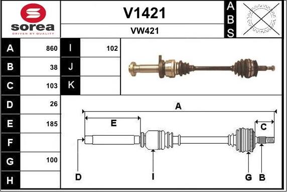 SNRA V1421 - Piedziņas vārpsta adetalas.lv