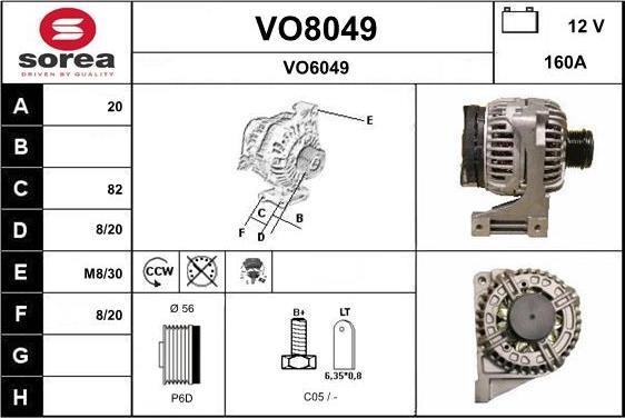 SNRA VO8049 - Ģenerators adetalas.lv