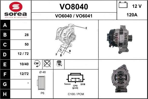 SNRA VO8040 - Ģenerators adetalas.lv