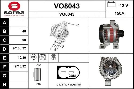 SNRA VO8043 - Ģenerators adetalas.lv