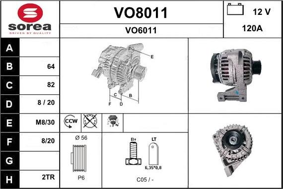 SNRA VO8011 - Ģenerators adetalas.lv