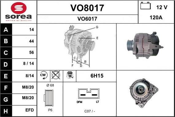 SNRA VO8017 - Ģenerators adetalas.lv