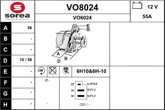 SNRA VO8024 - Ģenerators adetalas.lv