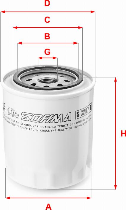 Sofima S 3297 R - Eļļas filtrs adetalas.lv