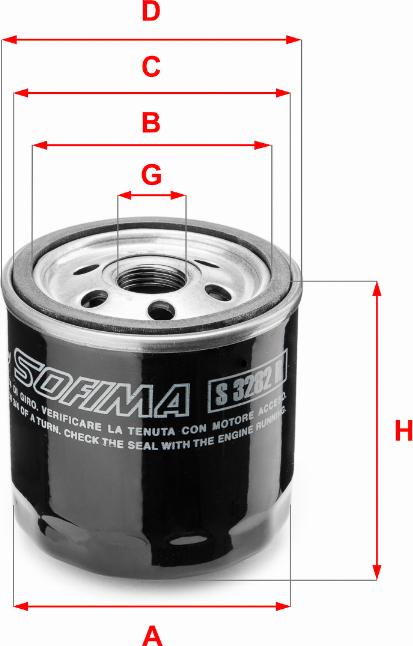 Sofima S 3282 R - Eļļas filtrs adetalas.lv