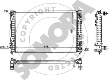 Somora 021340E - Radiators, Motora dzesēšanas sistēma adetalas.lv