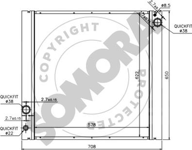 Somora 152340C - Radiators, Motora dzesēšanas sistēma adetalas.lv