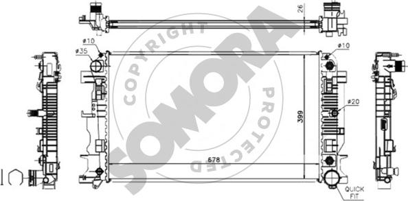 Somora 172340A - Radiators, Motora dzesēšanas sistēma adetalas.lv