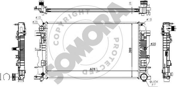 Somora 172340 - Radiators, Motora dzesēšanas sistēma adetalas.lv