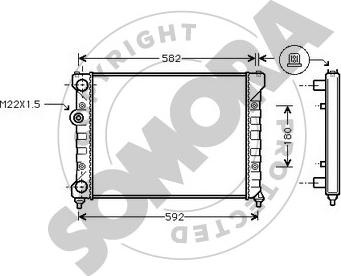 Somora 355440B - Radiators, Motora dzesēšanas sistēma adetalas.lv