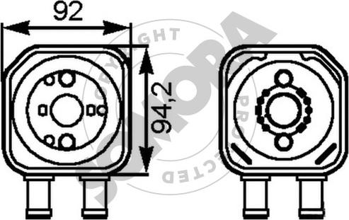 Somora 350965G - Eļļas radiators, Motoreļļa adetalas.lv