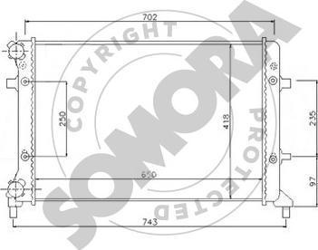 Somora 351040B - Radiators, Motora dzesēšanas sistēma adetalas.lv