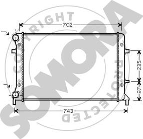 Somora 351040G - Radiators, Motora dzesēšanas sistēma adetalas.lv