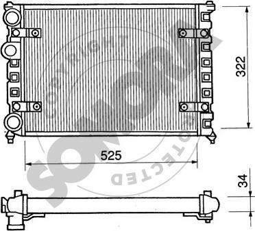 Somora 280241 - Radiators, Motora dzesēšanas sistēma adetalas.lv