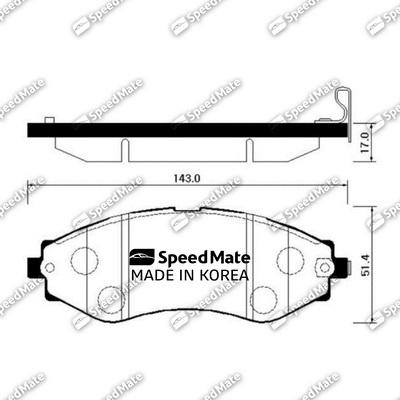 SpeedMate SM-BPG010 - Bremžu uzliku kompl., Disku bremzes adetalas.lv