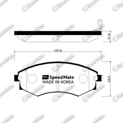 SpeedMate SM-BPH004 - Bremžu uzliku kompl., Disku bremzes adetalas.lv